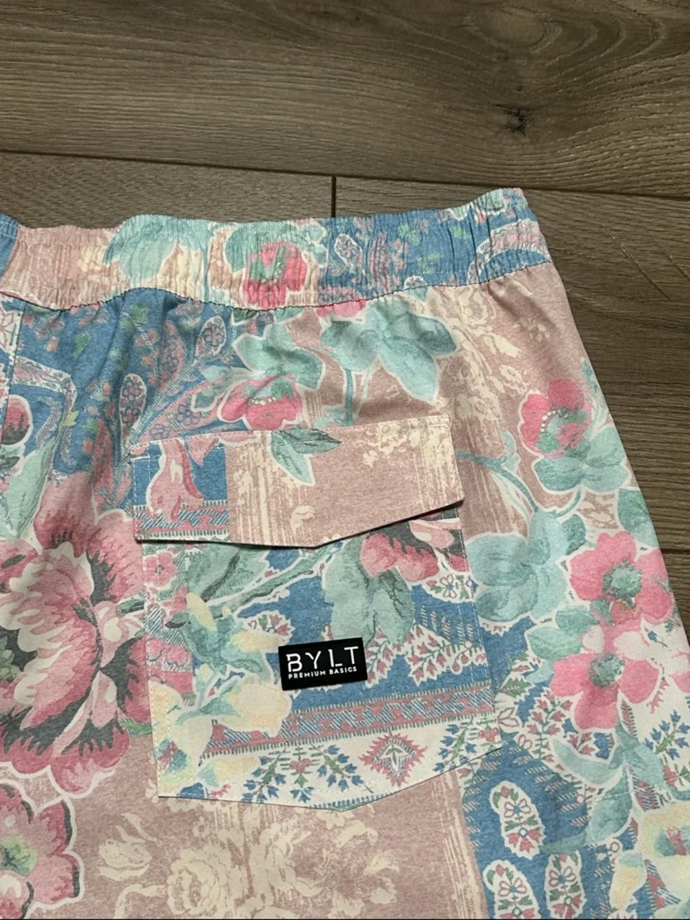 BYLT 5” Baja Swim Training Board Shorts Blue Pink‎ Size XXL